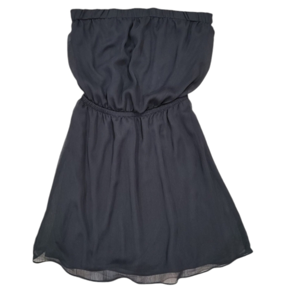 Black Strapless Express Flowy Dress